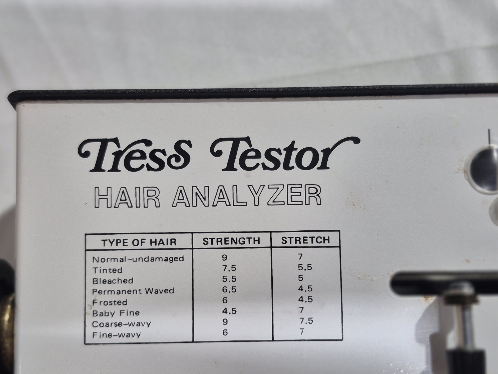 Testor Vintage Hair Analyzer Cosmetology Salon Equipment Untested