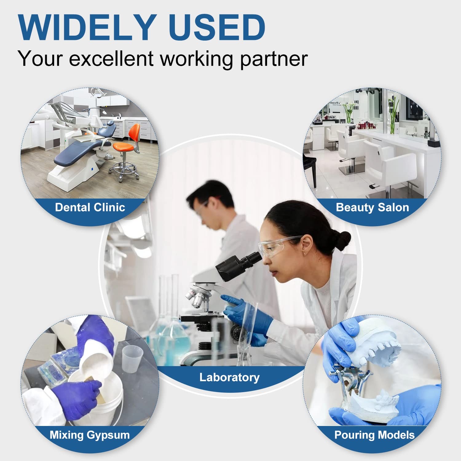 Round 4″ Lab Vibrador 100W Oscillator Gypsum Mixing Machine Plaster Vibrator USA