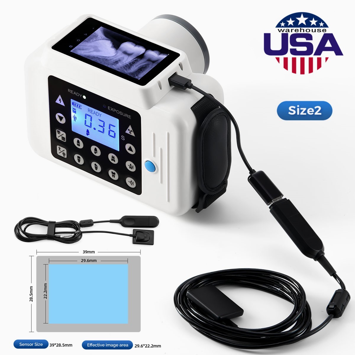 Dental X Mobile Unit System Ray Digital Machine High Frequency No Shield/Sensor