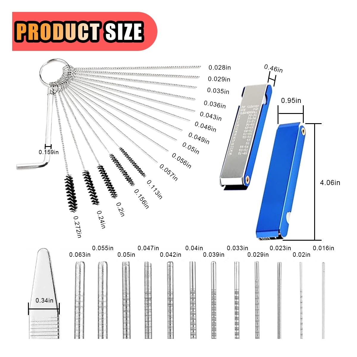 Carburetor Torch Tips Jet Remove Cleaner Made of Stainless Steel, Airbrush Cl…