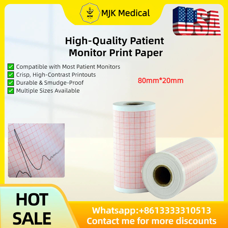 ECG machine thermal paper 20m long -80mm wide, two rolls per box