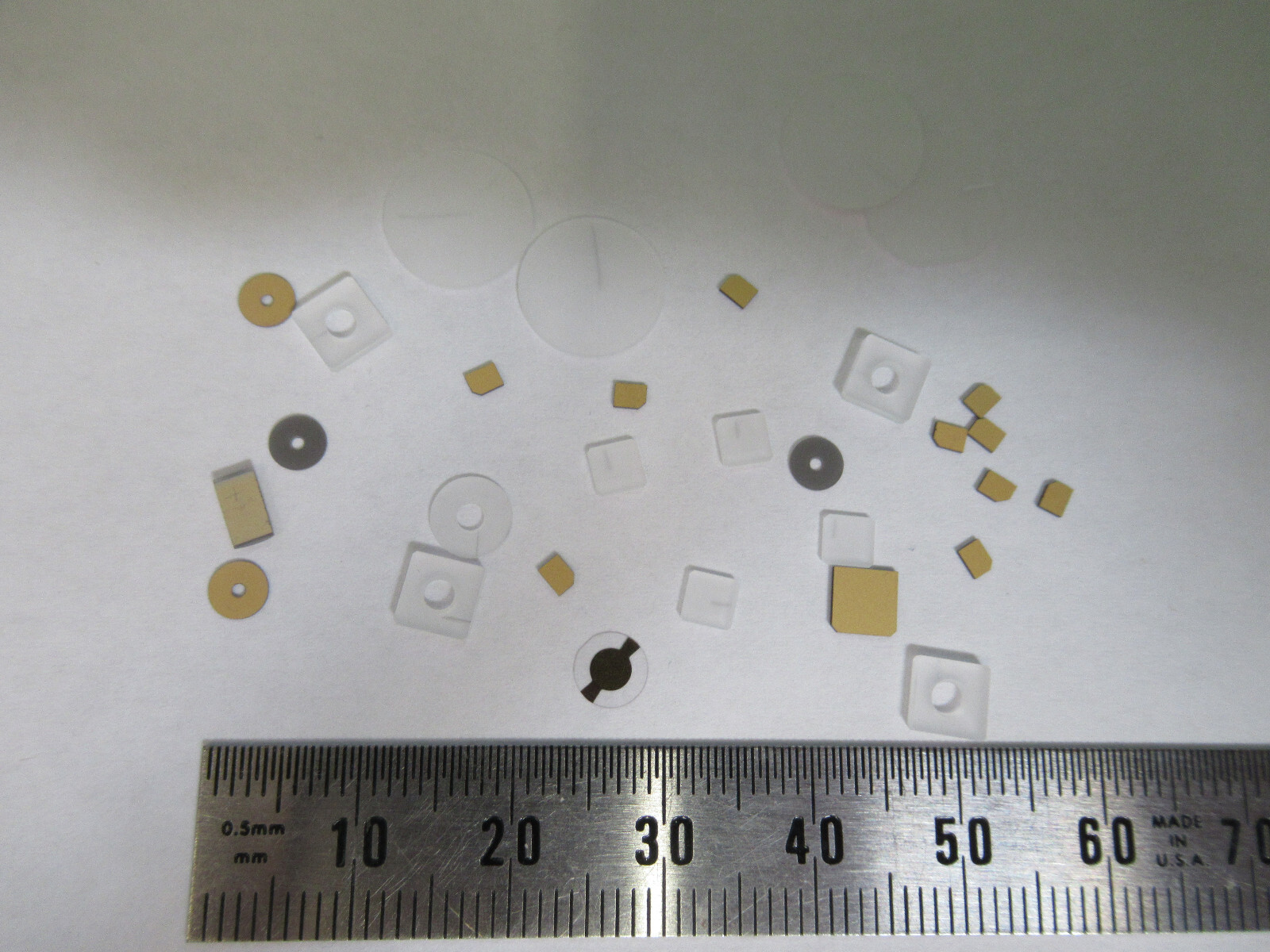 LOT BLANKS PIEZOELECTRIC QUARTZ CRYSTAL X-Y-CUT GOLD COATED PIEZO SENSOR AL-B-12