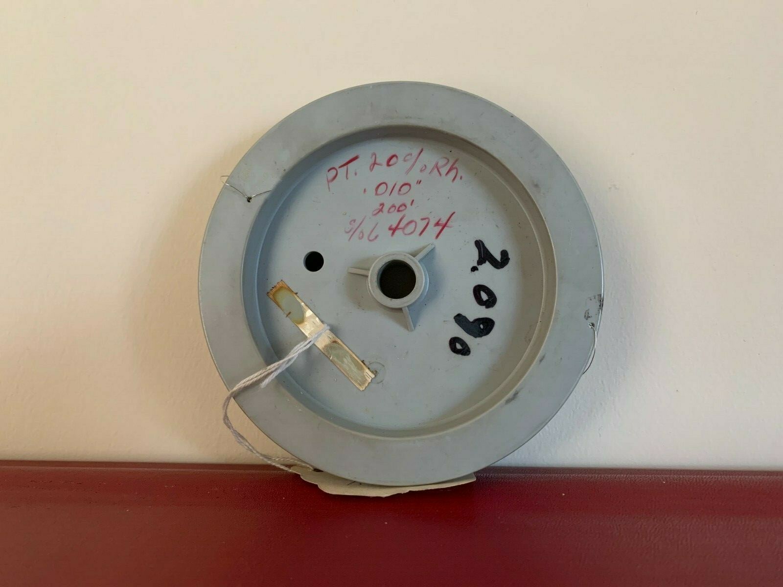 Thermocouple Wire 80% Platinum  20% Rhodium 0.010″ diameter, $10.00/inch 