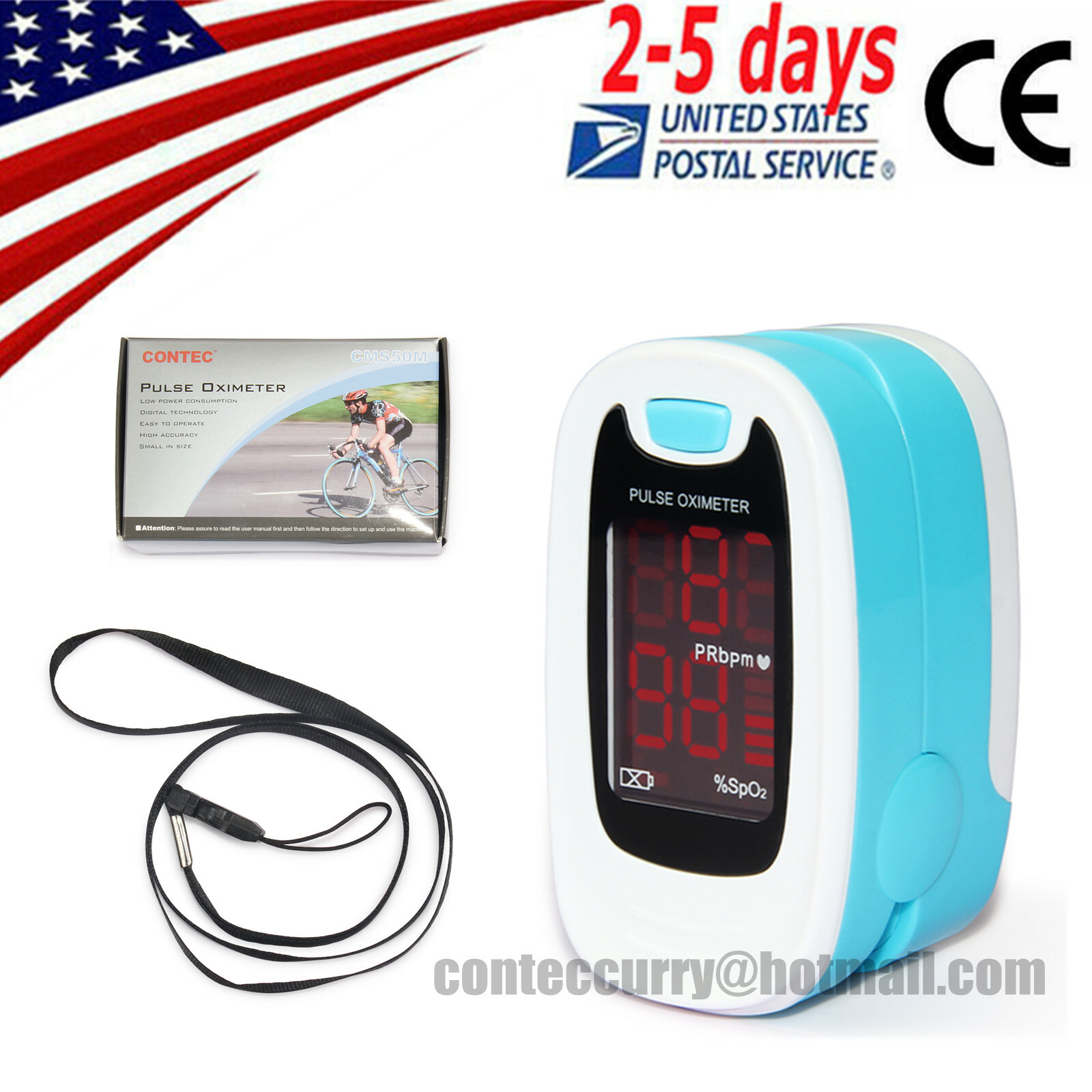USA Finger Pulse Oximeter Blood Oxygen Sensor O2 SpO2 Monitor Heart Rate LED