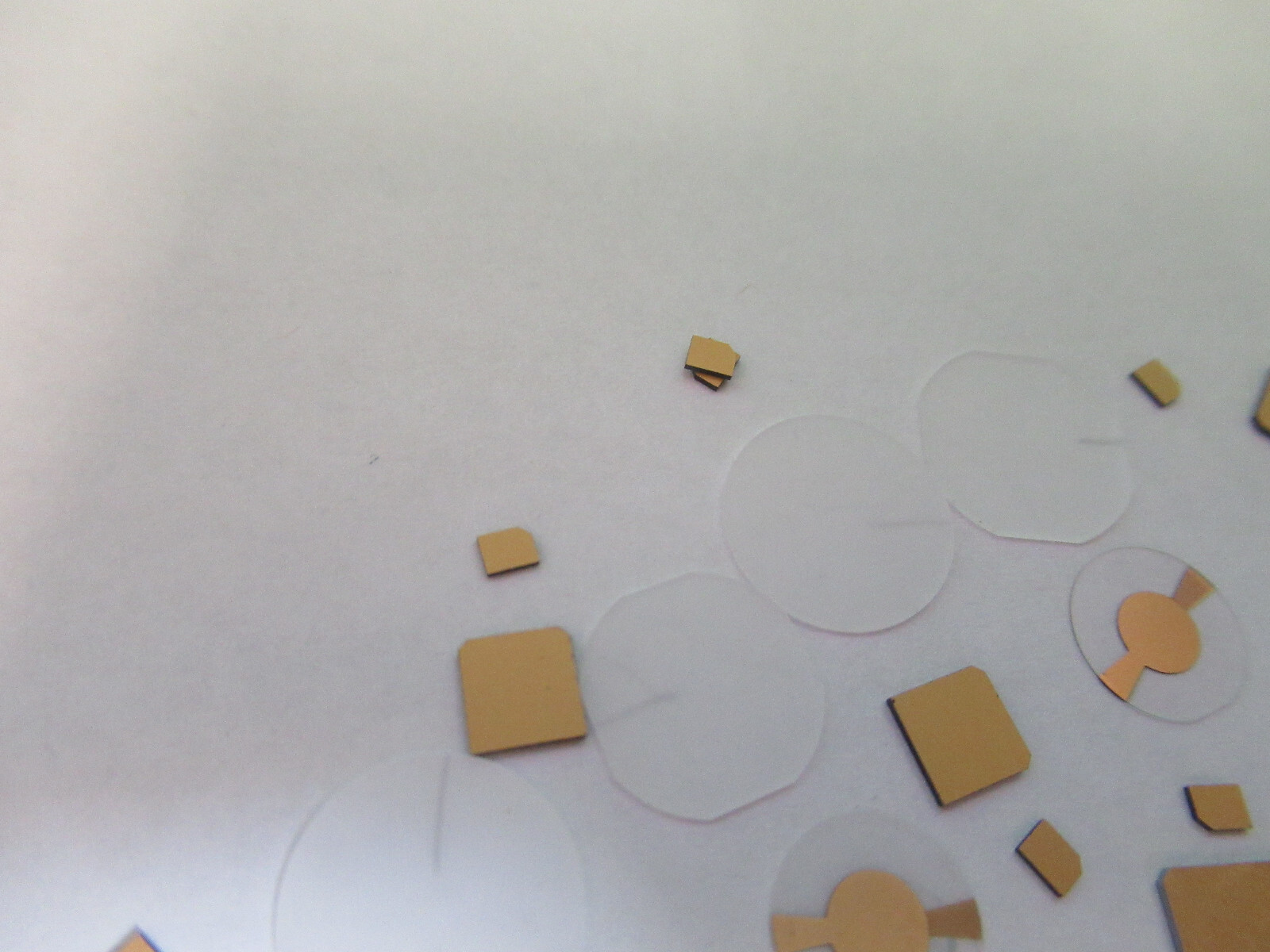 LOT BLANKS PIEZOELECTRIC QUARTZ CRYSTAL X-Y-CUT GOLD COATED PIEZO SENSOR AL-B-11