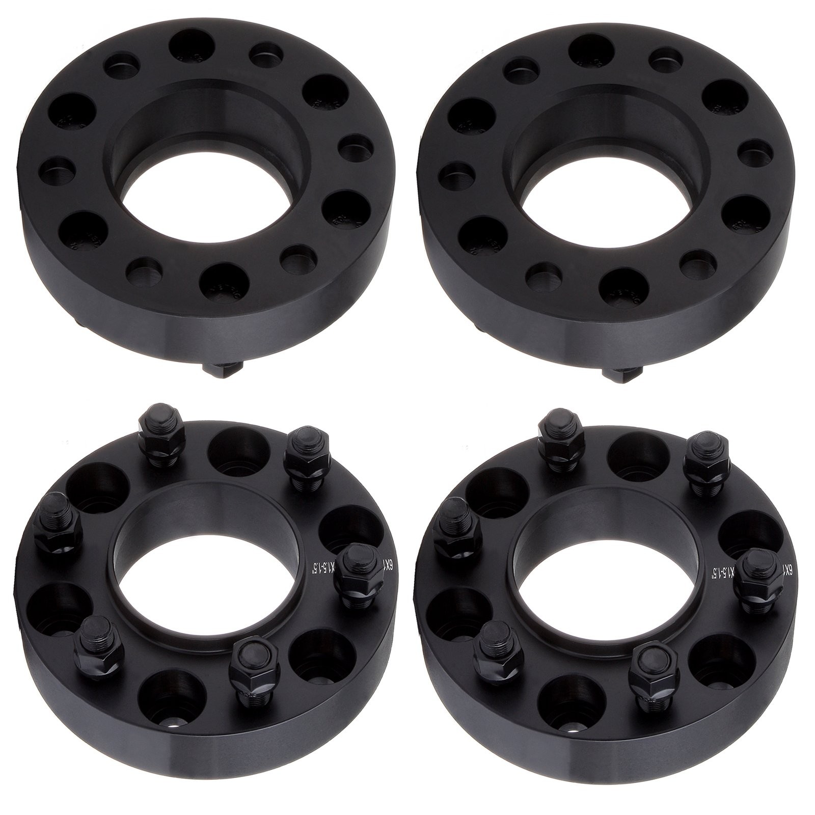 4Pcs Wheel Spacers 1.5 Inch 6×135 87mm Bore 14×1.5 Studs 6 Lug Adapters