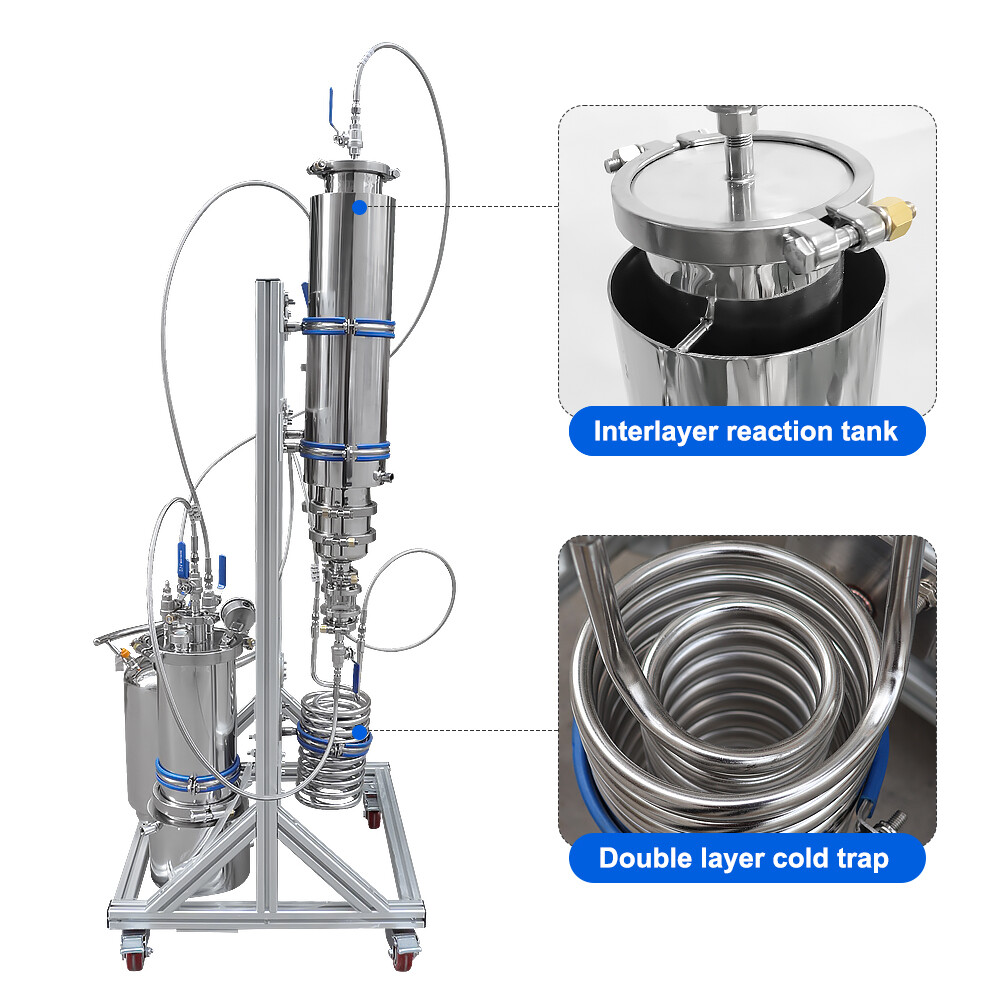2LB Stainless Steel 304 Closed Loop Extractor 4*24″ Chamber + Removable Bracket