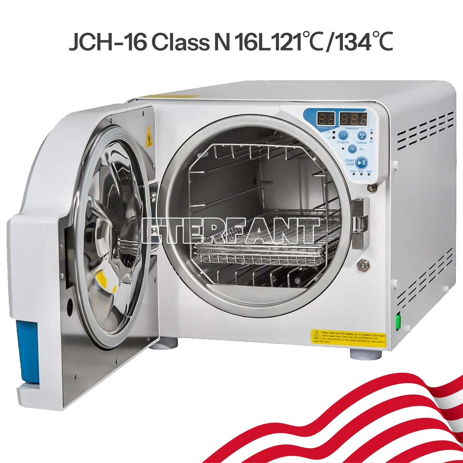 Dental Class N Autoclave Steam Sterilizer High Temperature 16L/18L/23L