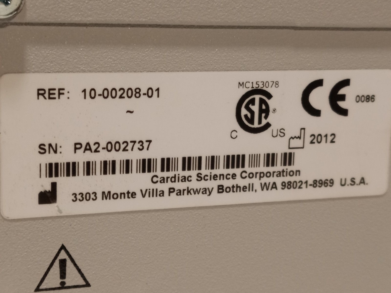Cardiac Science 10-00208-01 Quinton Pre-Amp Acquisition Module, As Shown