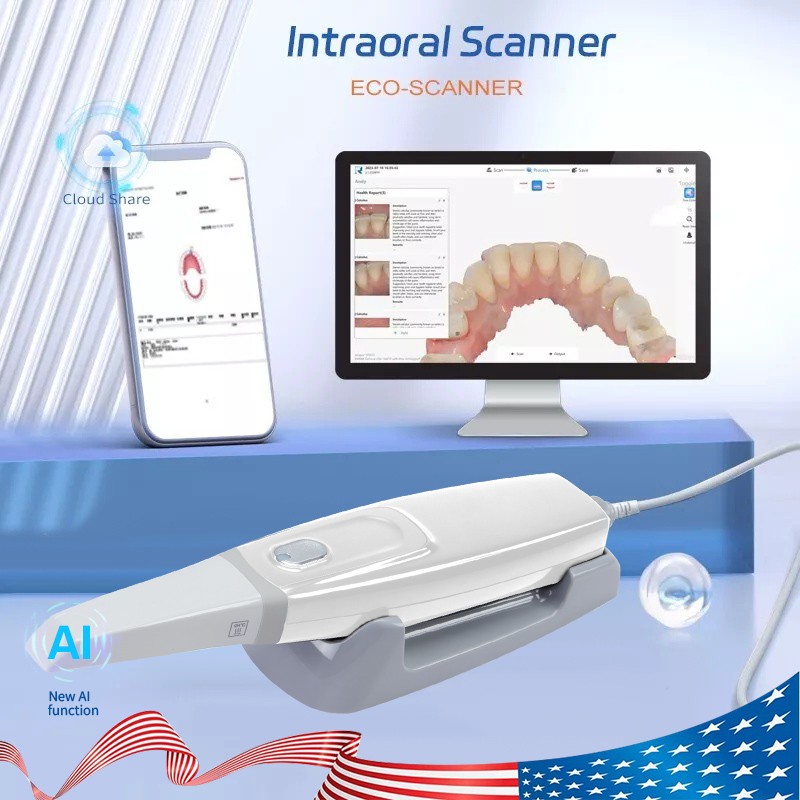 Dental Scanner 3D Real-time Display w/ AI Scanning Software + 4 Tips