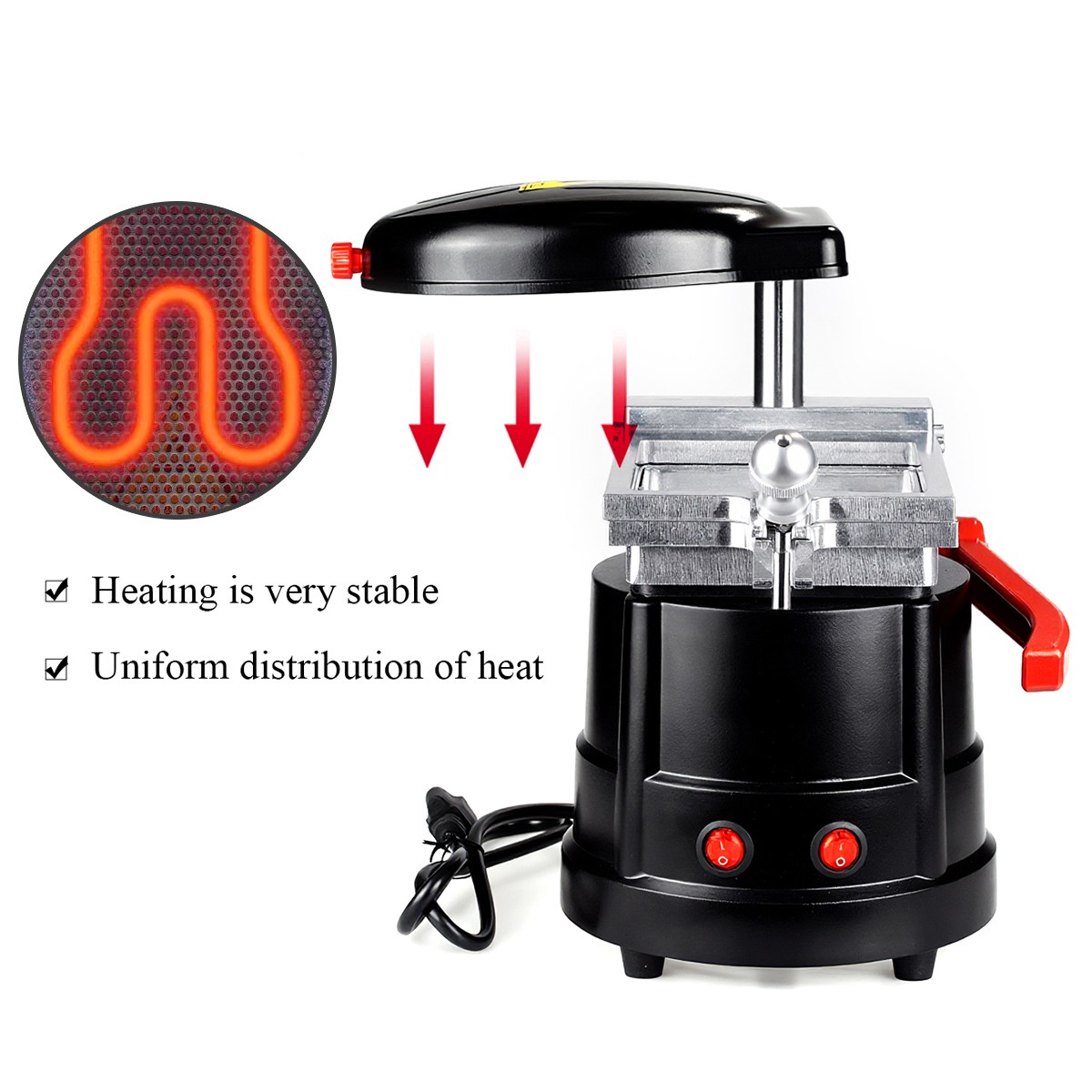 1400W Dental Vacuum Former Thermoforming Sheet Molding Machine with Steel Balls