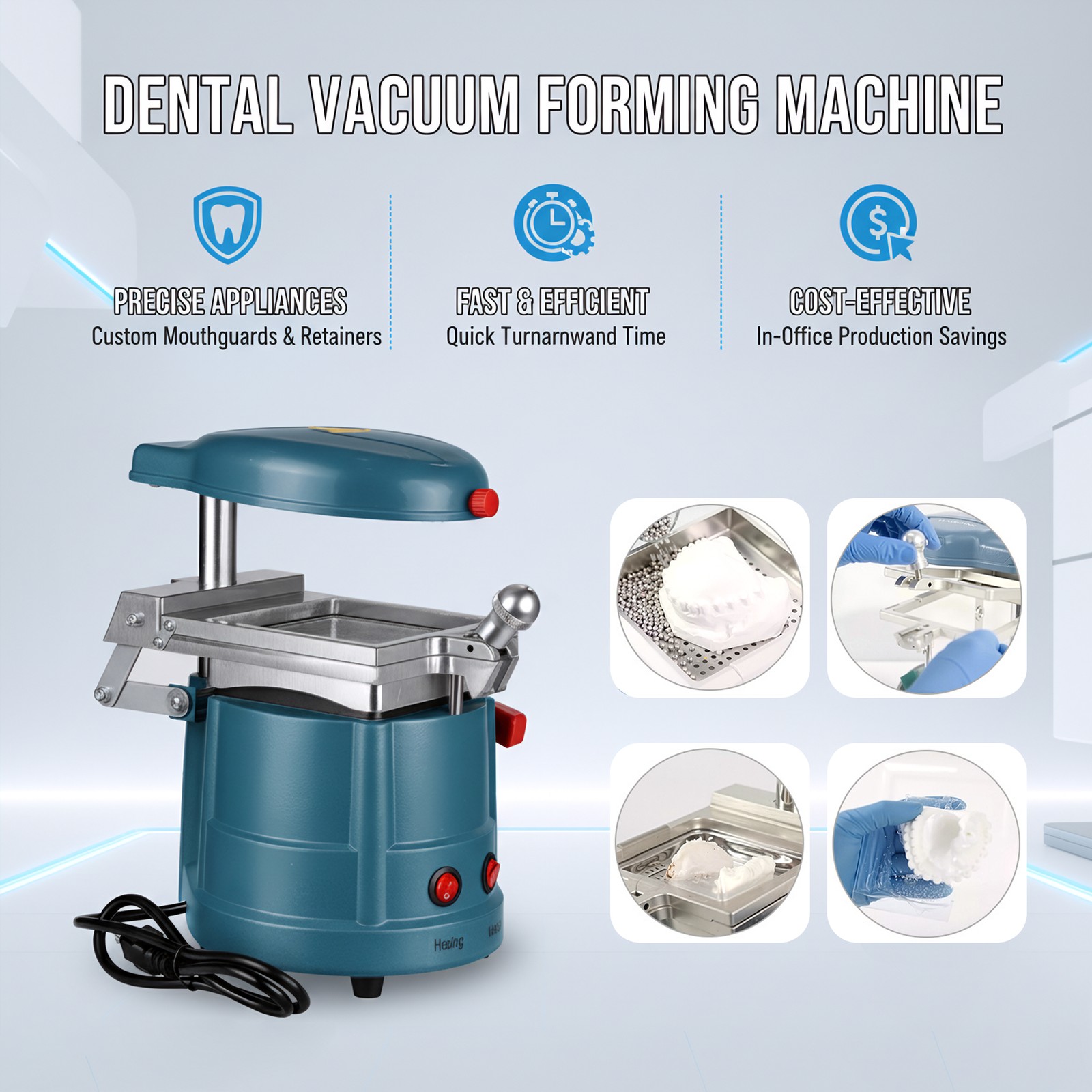 1400W Dental Vacuum Former Machine Plastic Sheets Forming Laminating Machine