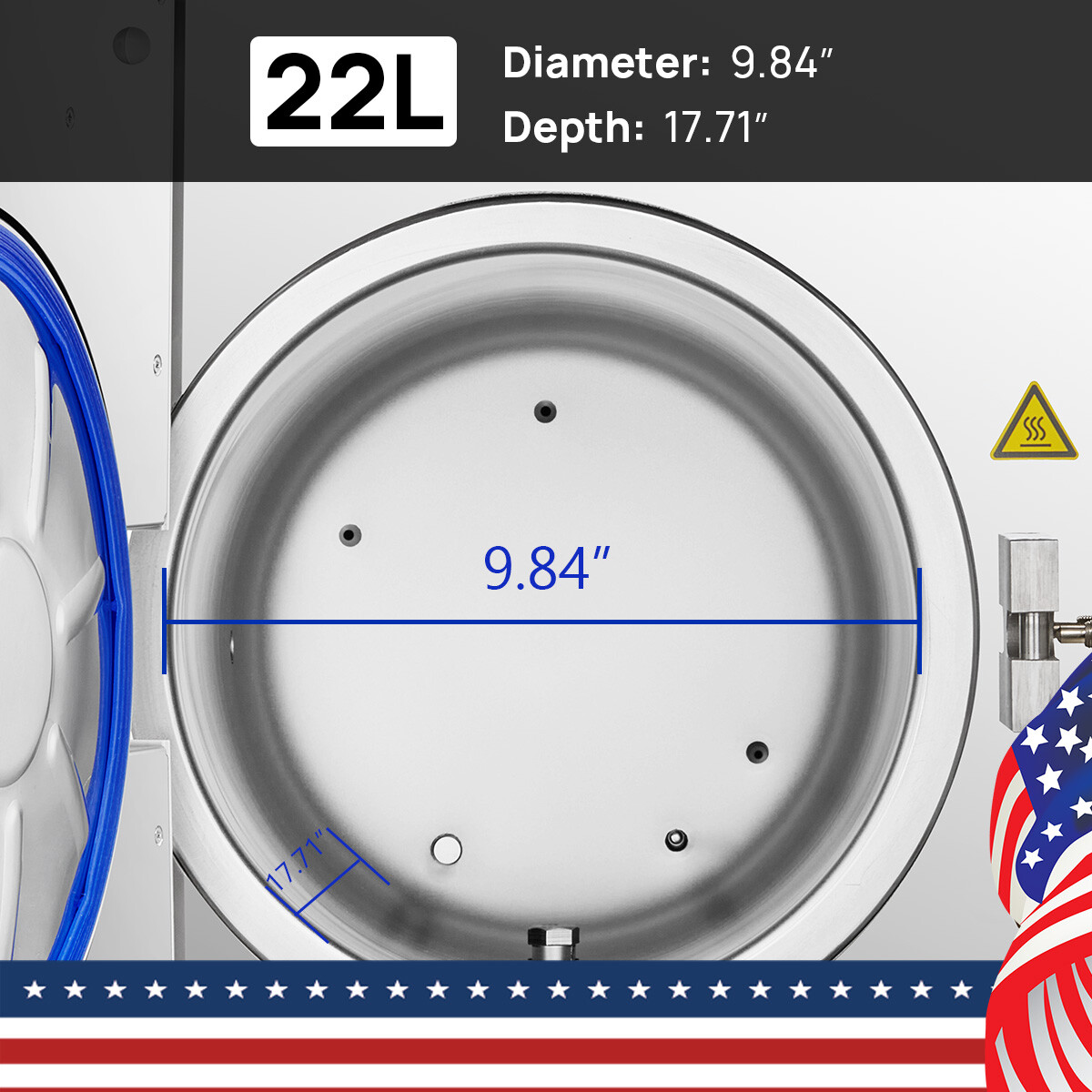 18/22L Dental Autoclave Steam Sterilizer Medical Drying Class B Steam Sterilizer