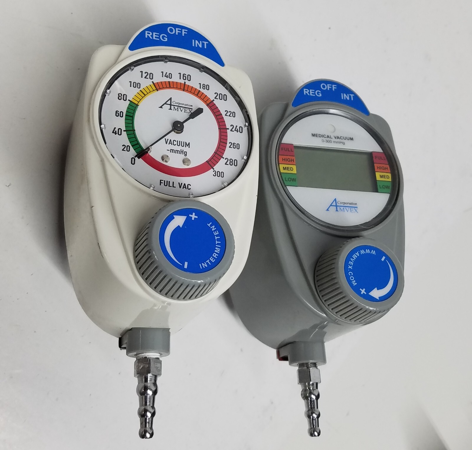 Mixed Lot 2x Amvex Vacuum Adult Regulator VRA 0-300 Digital & Analog