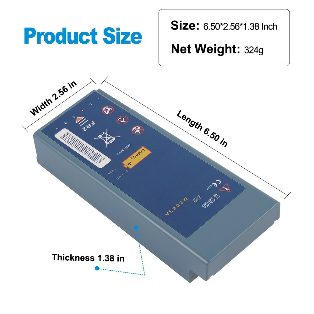 M3863A Lithium Battery For Philips Heartstart FR2 Defibrillator Battery M3860A