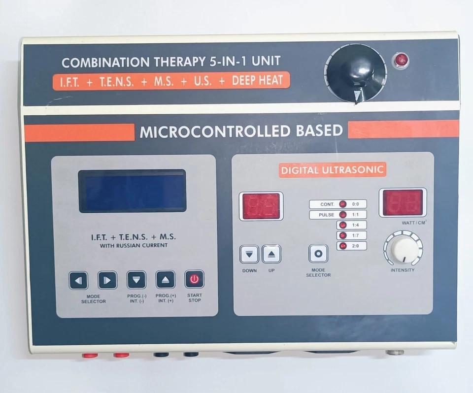 5 In 1 IFT MS Tens Ultrasonic Deep Heat Physiotherapy Machine Combo/Pain Relief
