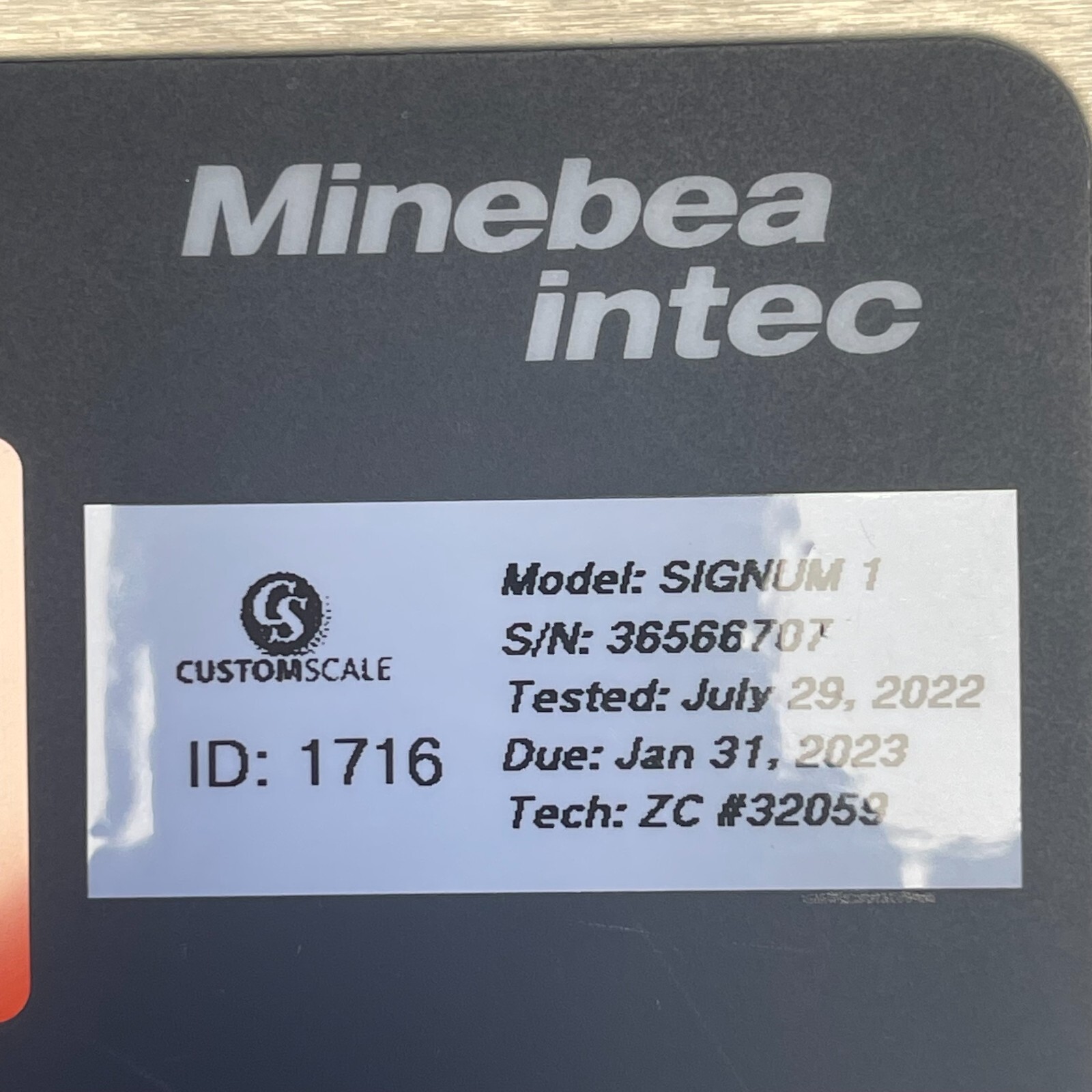 Minebea Intec Signum SIWRDCP-V9 Washdown Level 1 Industrial Scale 35 kg x 1.0 g