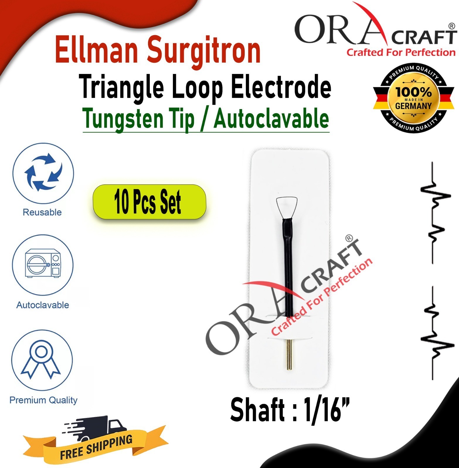 Ellman Surgitron Set of 14 Handpiece Electrodes Reusable – Tungsten Tips New CE