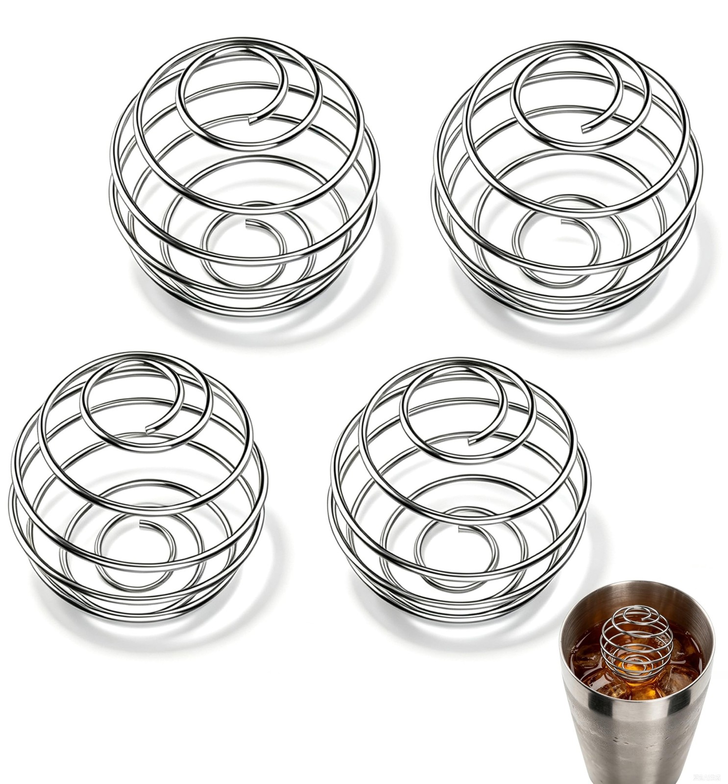 Lab Shaker Accessories2.1-Inch Large Size Shaker 4 Pcs Balls for,304 Stainles…