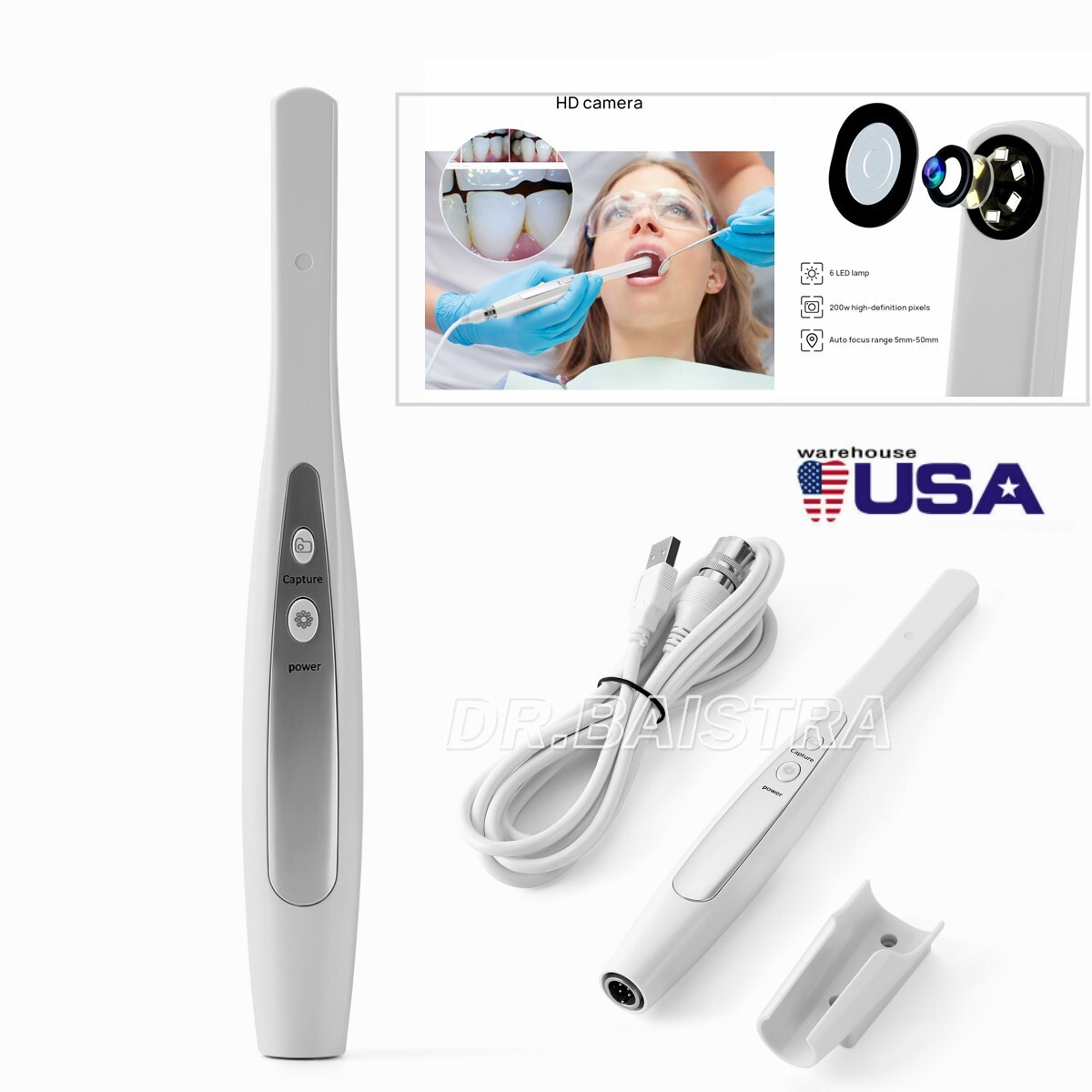 Dental Camera Intraoral Focus Digital USB Imaging Intra Oral 6 LED Light