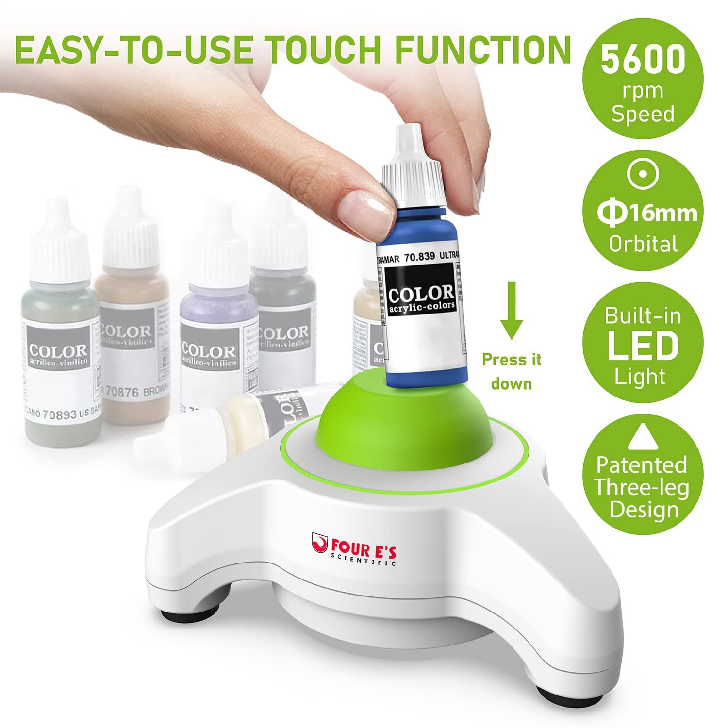 Lab Mixer Mini Vortex Mixer Lab Vortex Mixer Shaker 5600rpm for Lab Paint Ink US