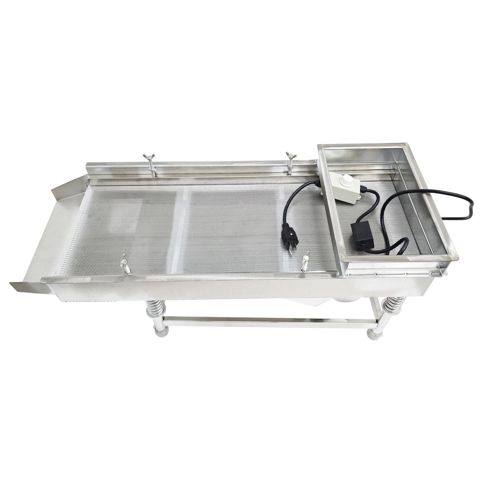 1.5mm Stainless Steel Linear Vibrating Screen Single Layer Sifter Shaker 110V