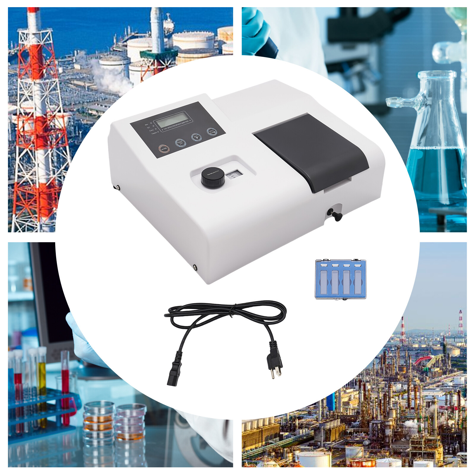 Digital Visible Spectrophotometer 350-1020nm Laboratory Spectrometer Equipment