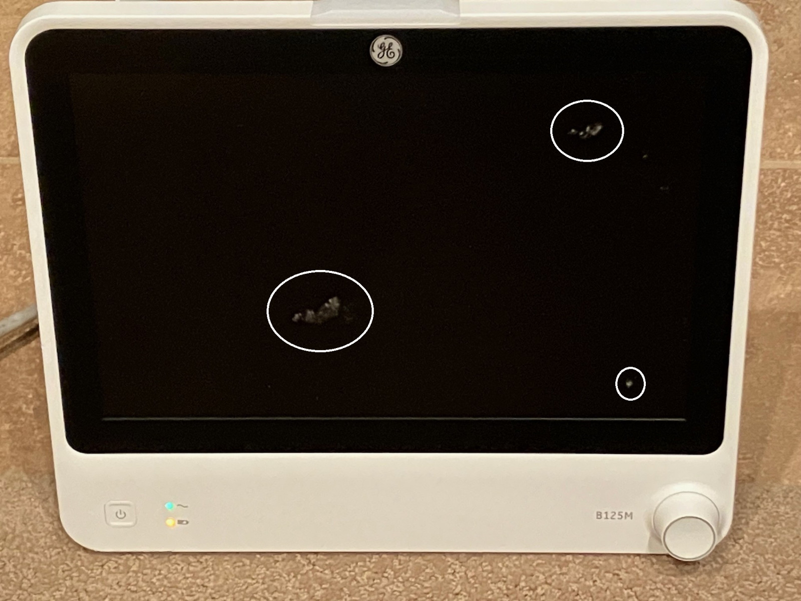 GE Carescape B125M Patient Monitor ECG, NIBP, SpO2, Temp – TESTED – See Listing