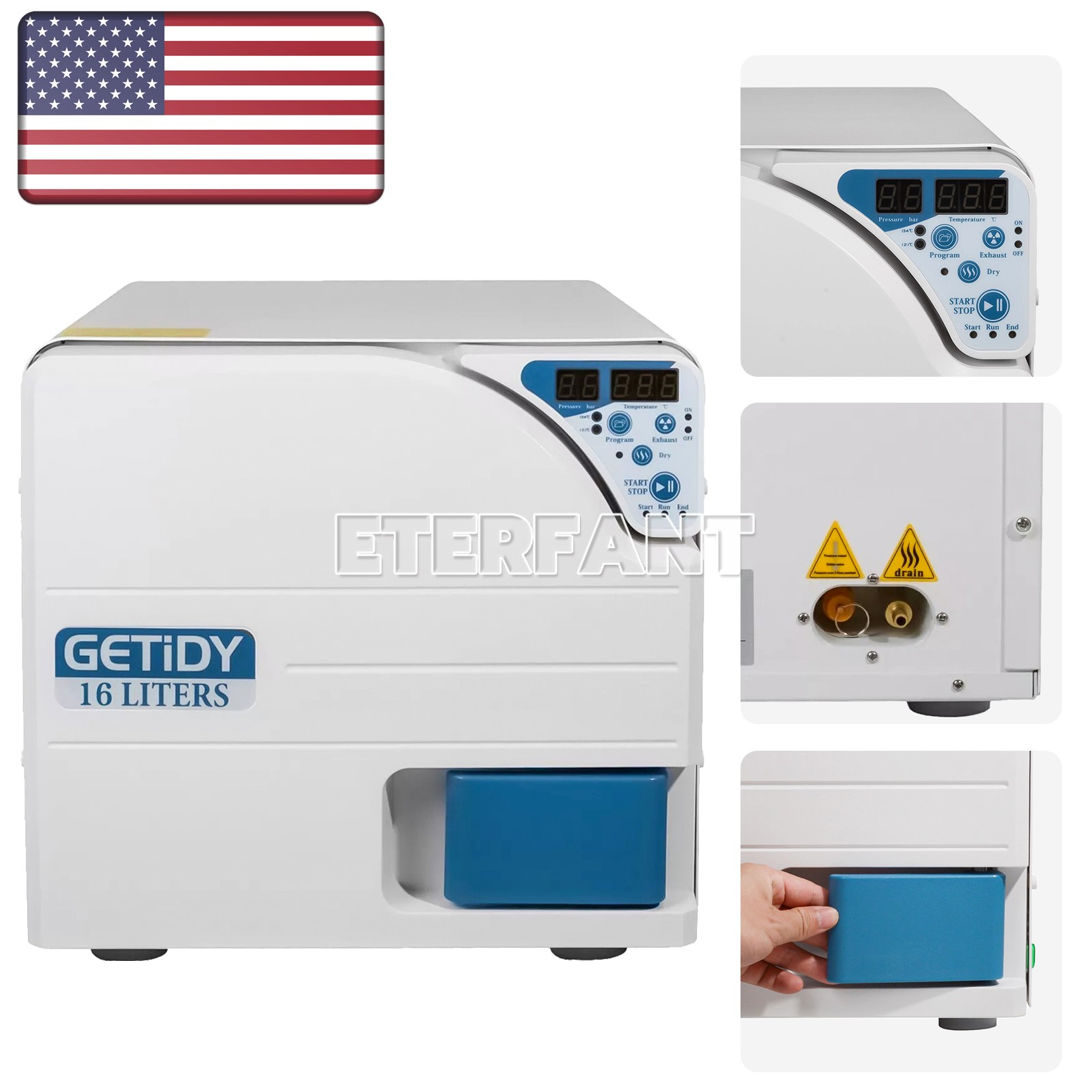 Dental Class N Autoclave Steam Sterilizer High Temperature 16L/18L/23L