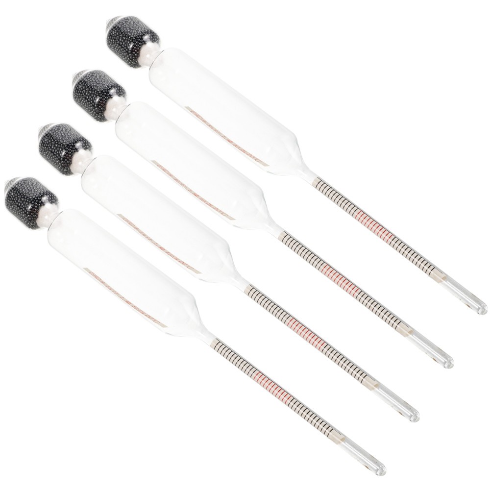 4 Pcs Dairy Density Meter Laboratory Testing Hydrometer for Lactate