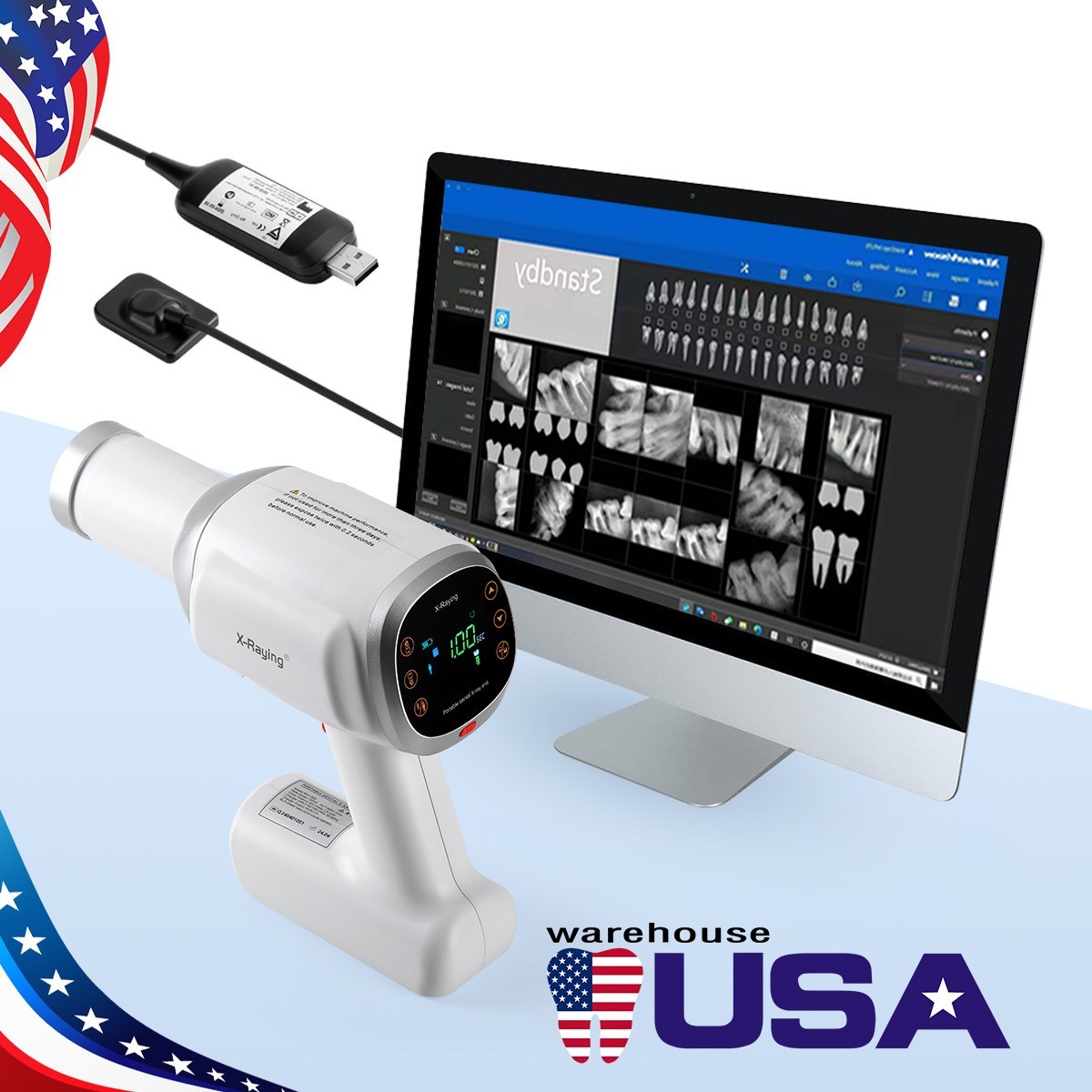 Dental X Mobile Unit System Ray Digital Machine High Frequency No Shield/Sensor