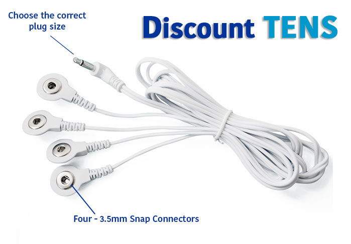 TENS Lead Wires – Port Doubler – Four 3.5mm Snap Connectors – Quantity: 2