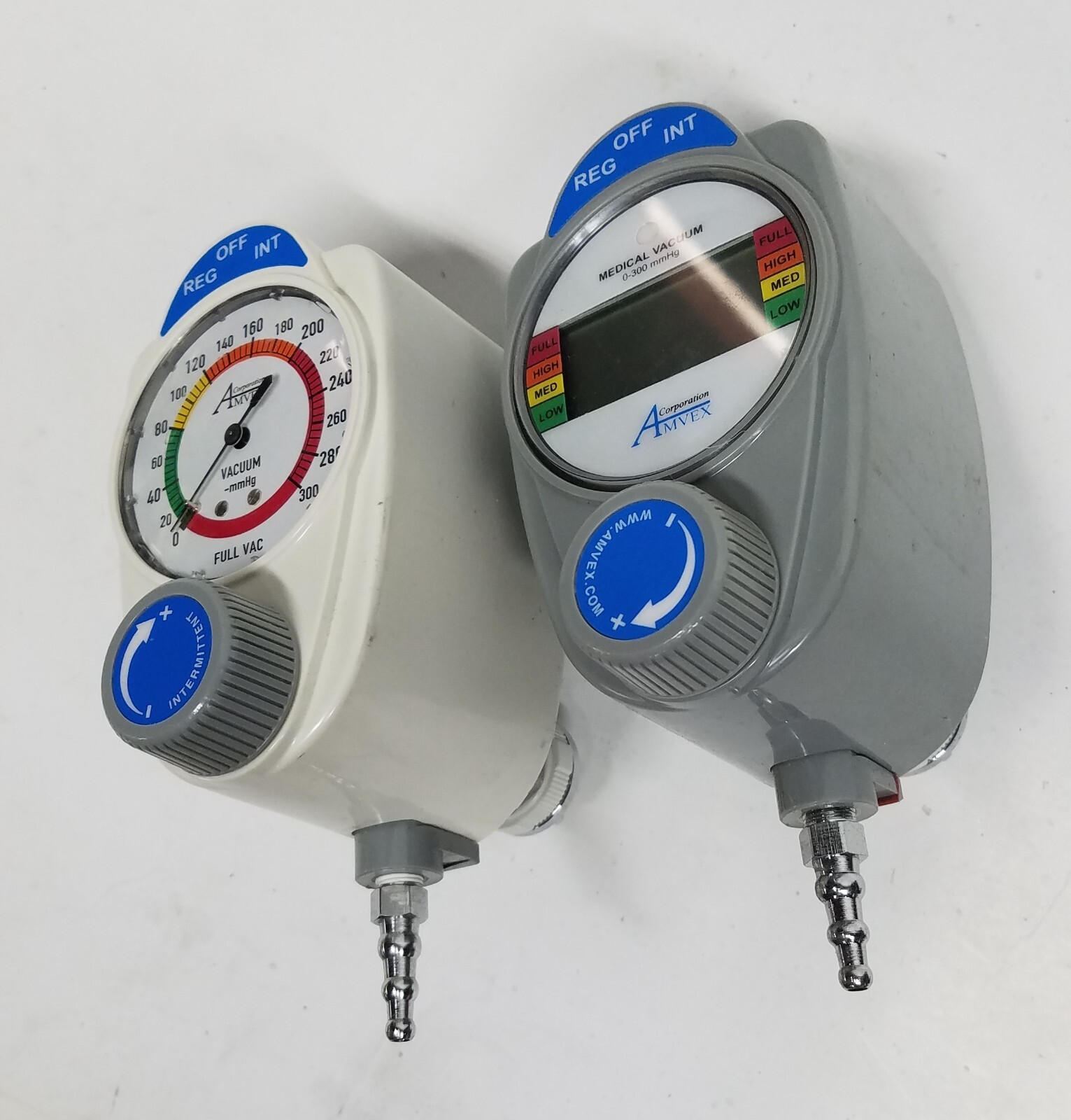 Mixed Lot 2x Amvex Vacuum Adult Regulator VRA 0-300 Digital & Analog