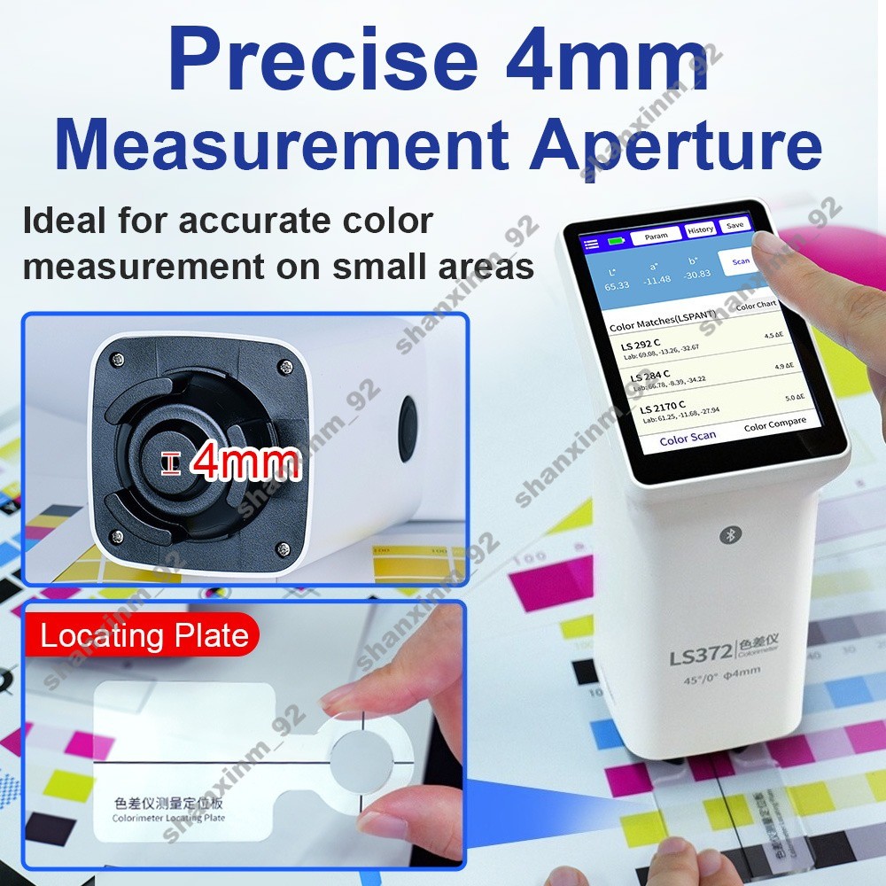 LS372 4mm Aperture Touch Screen Colorimeter APP Control CIE LAB Colorimeter