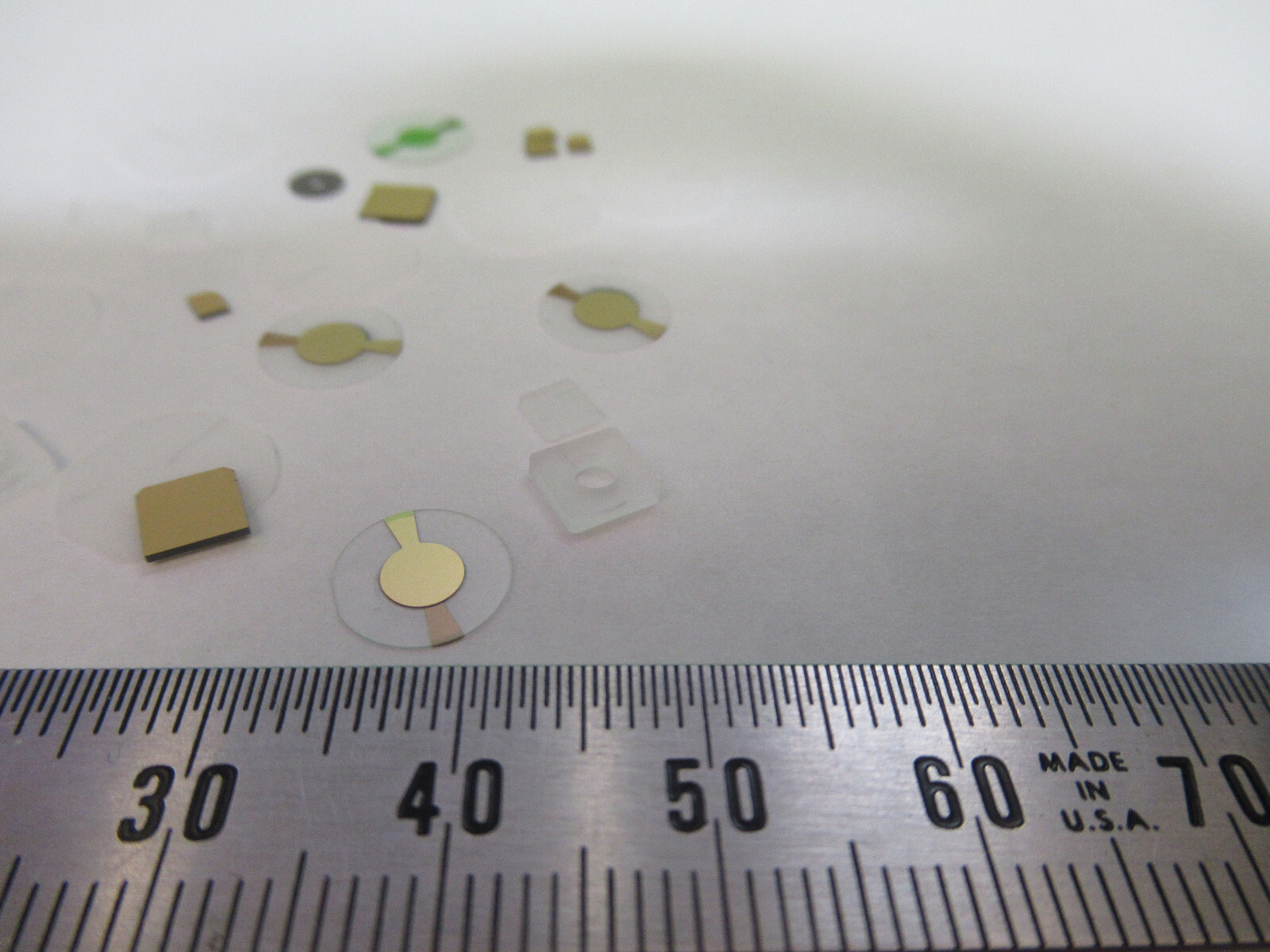 LOT BLANKS PIEZOELECTRIC QUARTZ CRYSTAL X-Y-CUT GOLD COATED PIEZO SENSOR AL-B-13