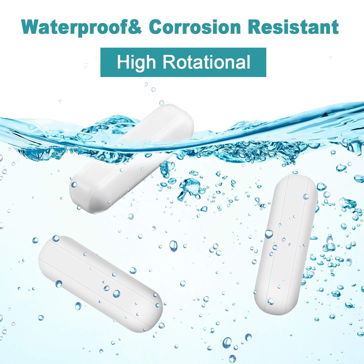 4 Pcs PTFE Magnetic Mixer Stirrer Bar, Mixing Plate Magnet Stick (30 mm/ 1.18″)