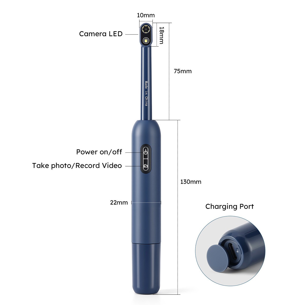 Dental 1/4 CMOS Wifi Intraoral Camera Digital Imaging 7 LEDs Automatic Focusing