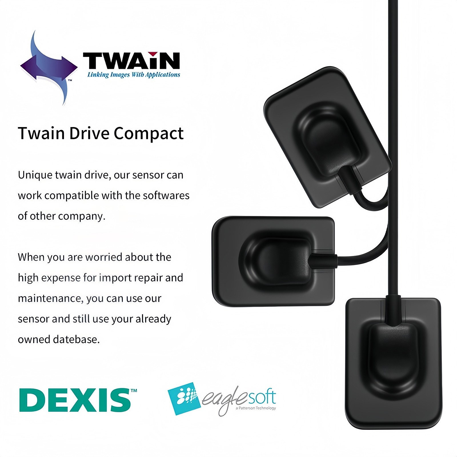 Size 1.5 Dental ray X Image System Digital Rayos Sensor Fit TWAIN Drive +Holder