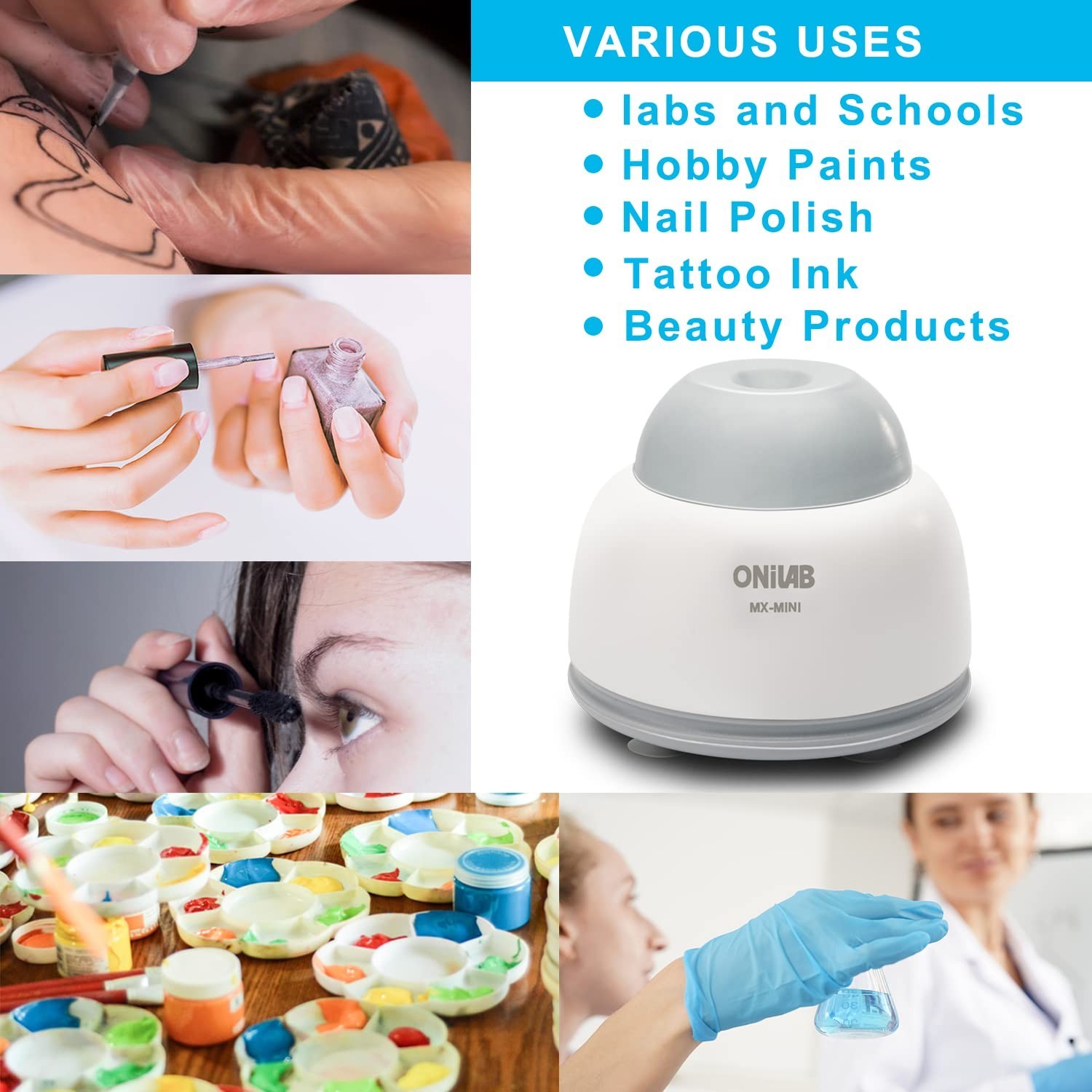 Mini Vortex Mixer with Touch Control – Lab Mixing for Nail Polish, Adhesives & P