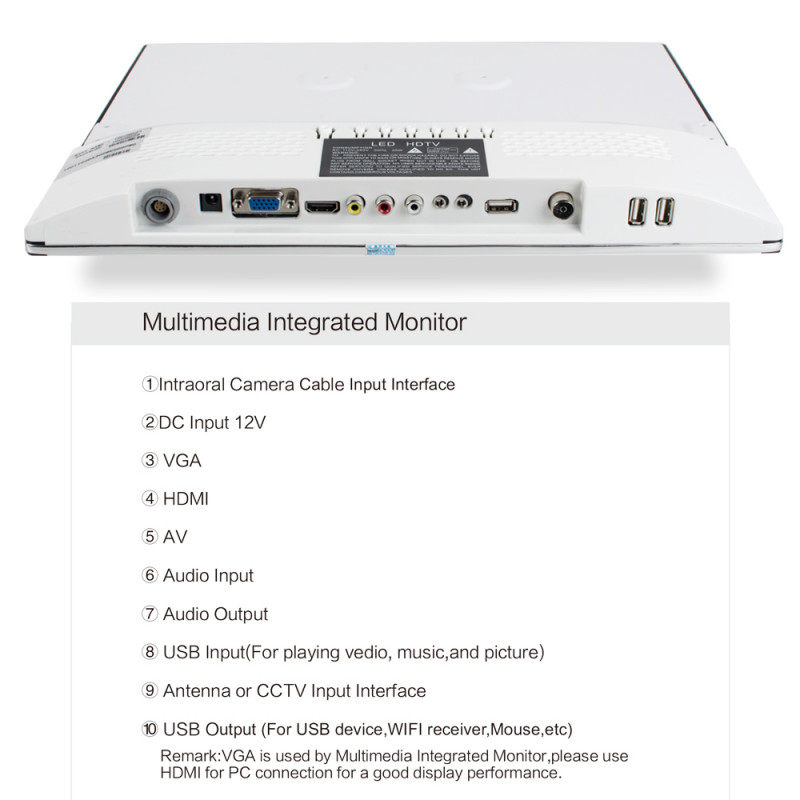 Dental Intraoral Camera CMOS1/4 Embedded Operating System&Integrated Monitor