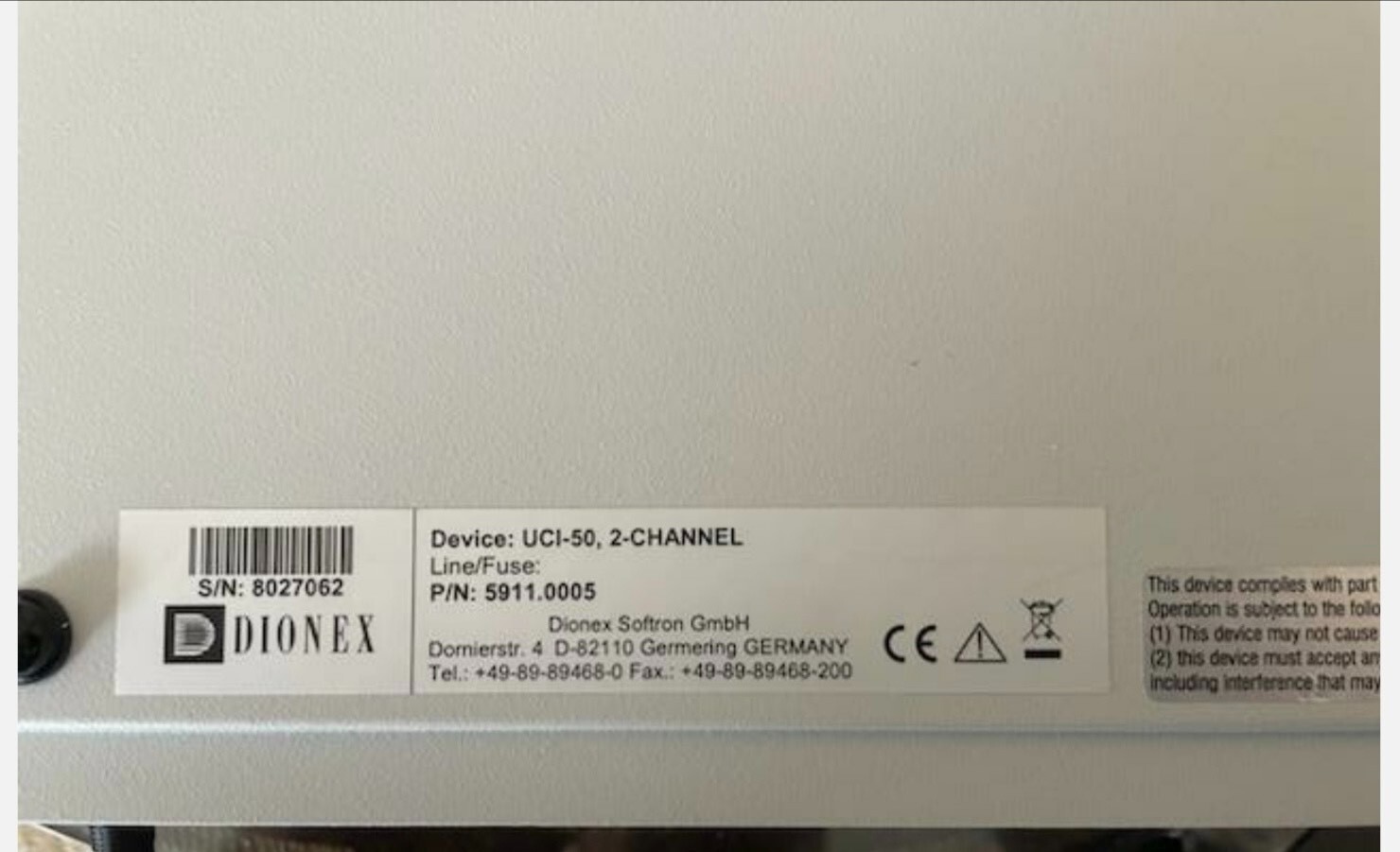 Dionex UCI-50 Universal Chromatography Interface UCI50 w/ 30 Day Money Back 