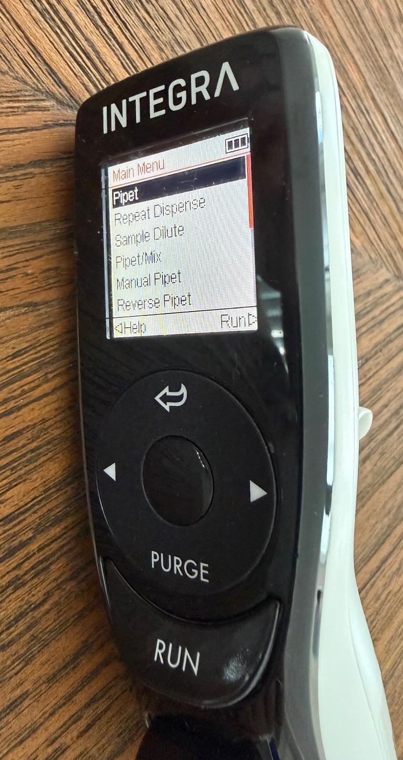 Integra VIAFLO 125 uL Single Channel Digital Electronic Pipette CALIBRATED