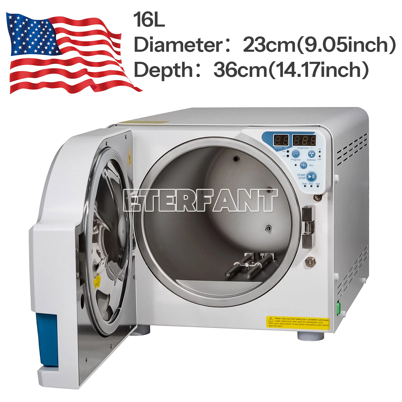 Dental Class N Autoclave Steam Sterilizer High Temperature 16L/18L/23L