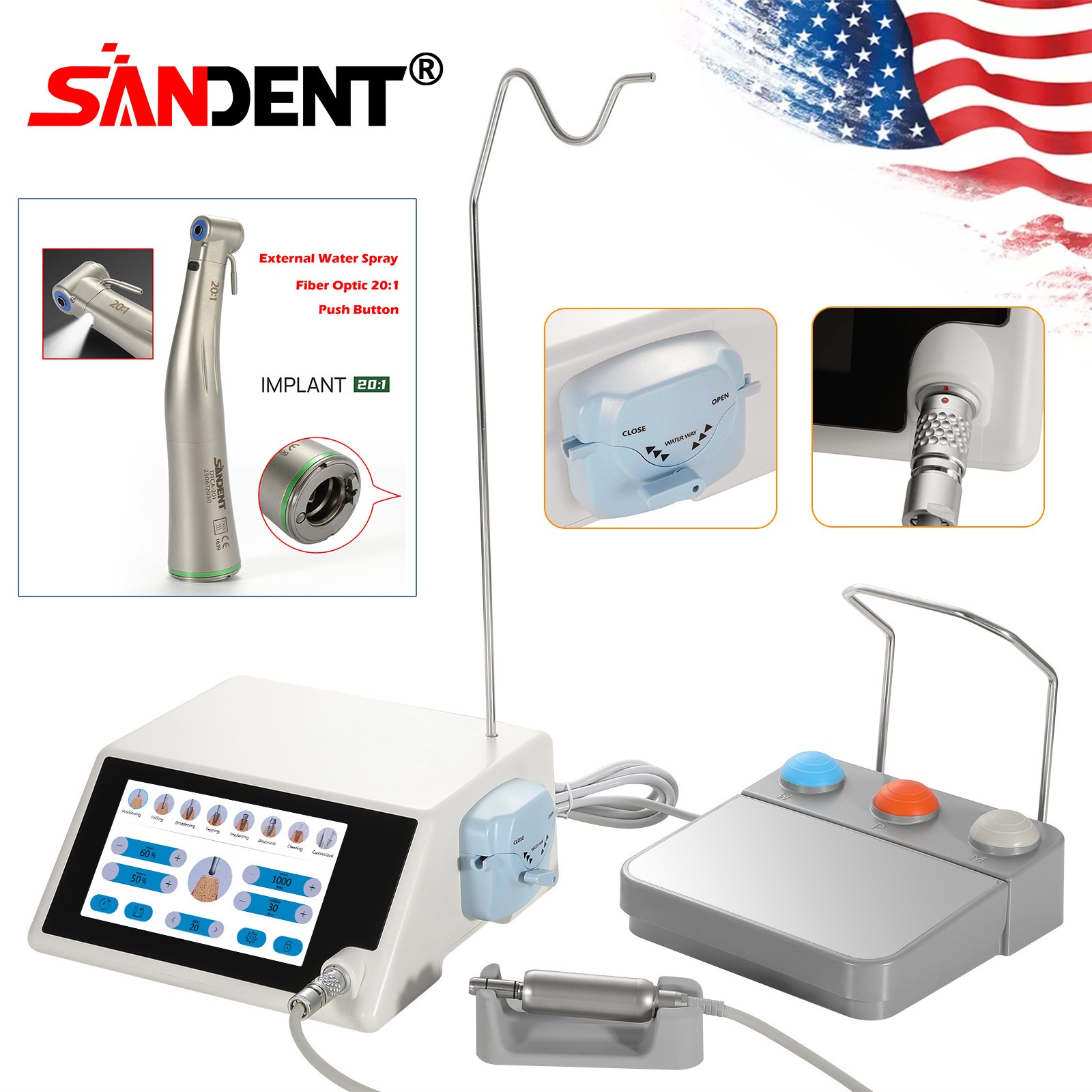 Dental Implant System Motor Surgical Motor+20:1 Contra Angle/Machine Sensor