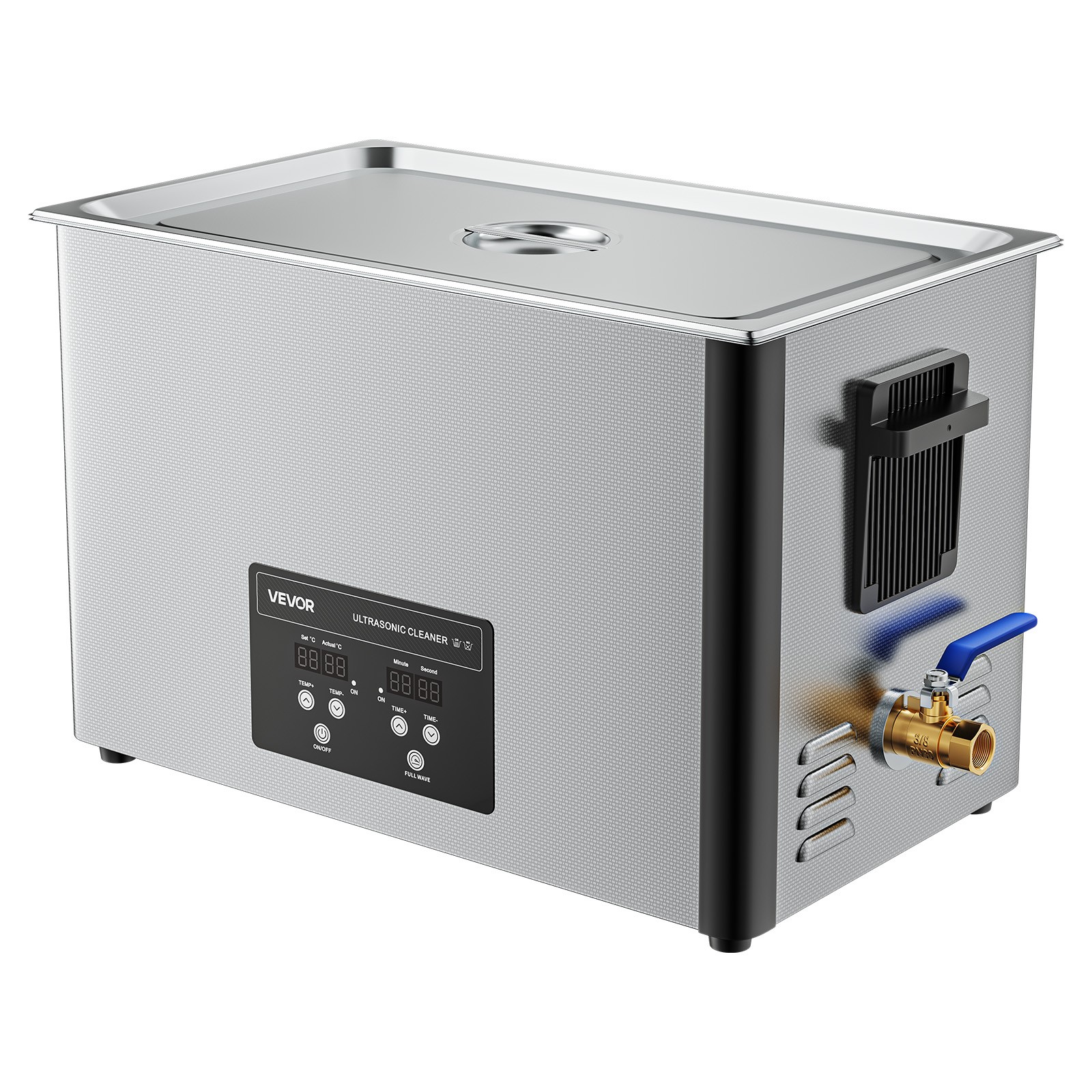 VEVOR 30L Ultrasonic Cleaner Machine with Cleaning Basket & Digital Display 480W