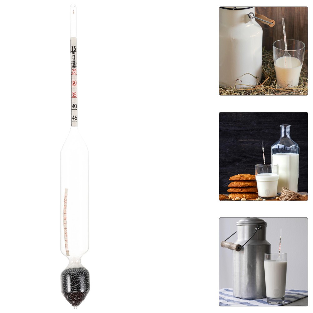 4 Pcs Dairy Density Meter Laboratory Testing Hydrometer for Lactate