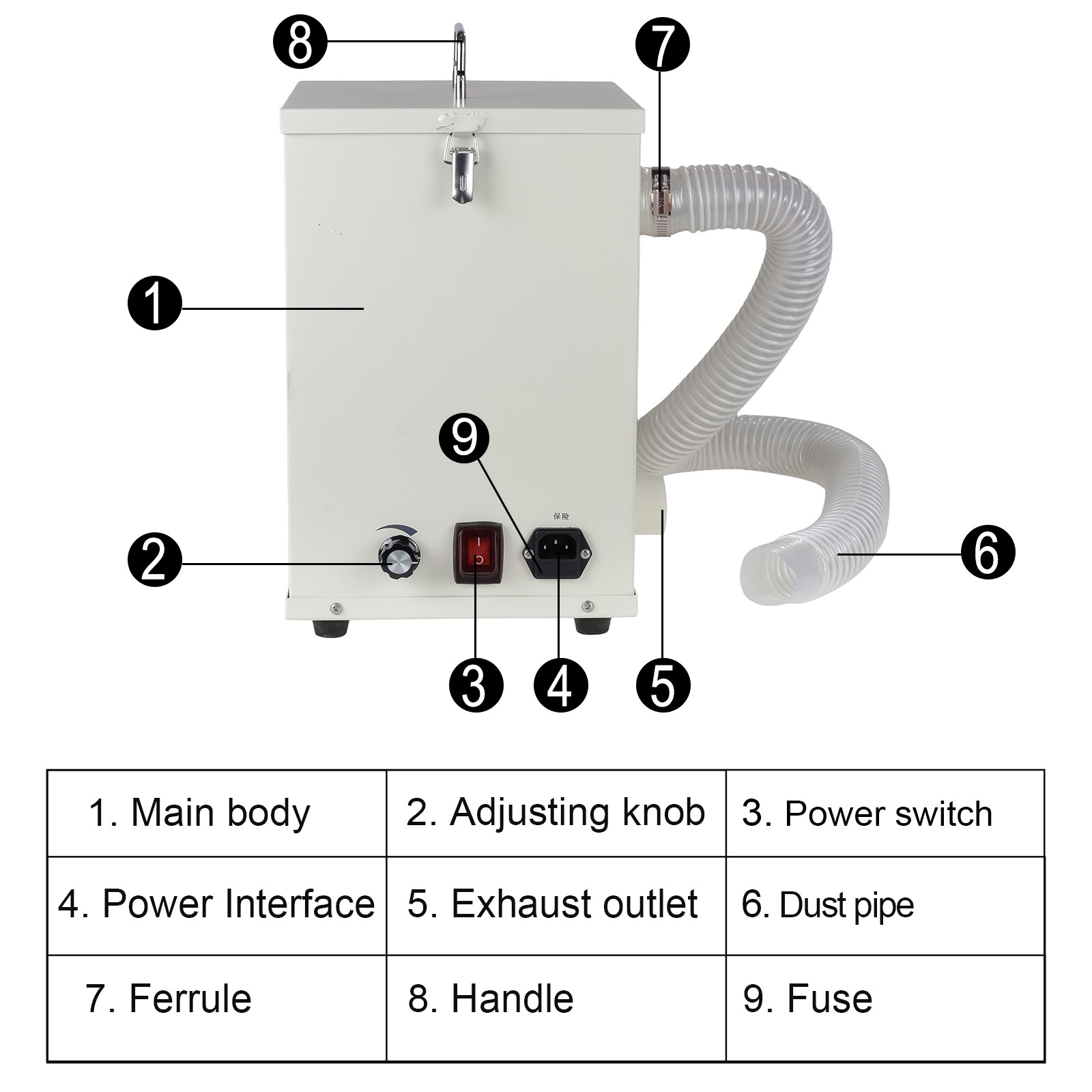 1000W Dental Single-Row Dust Collector Polishing Lathe 2800RPM Motor Cleaner CE