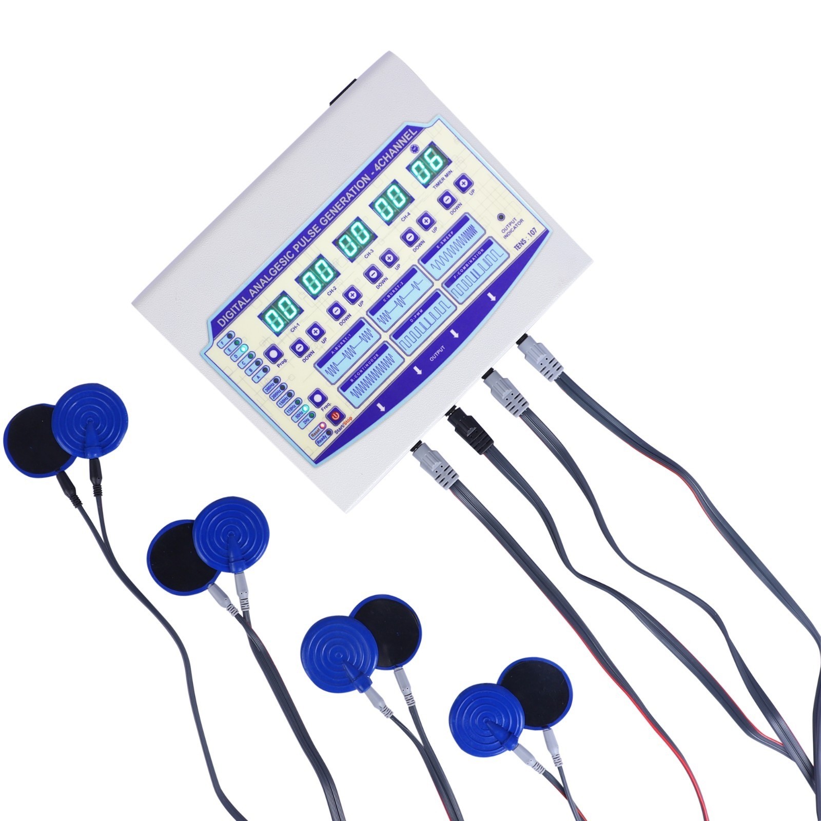 Home Prof. Use 4 Channel Electrotherapy Machine Physical Continuous Therapy Unit