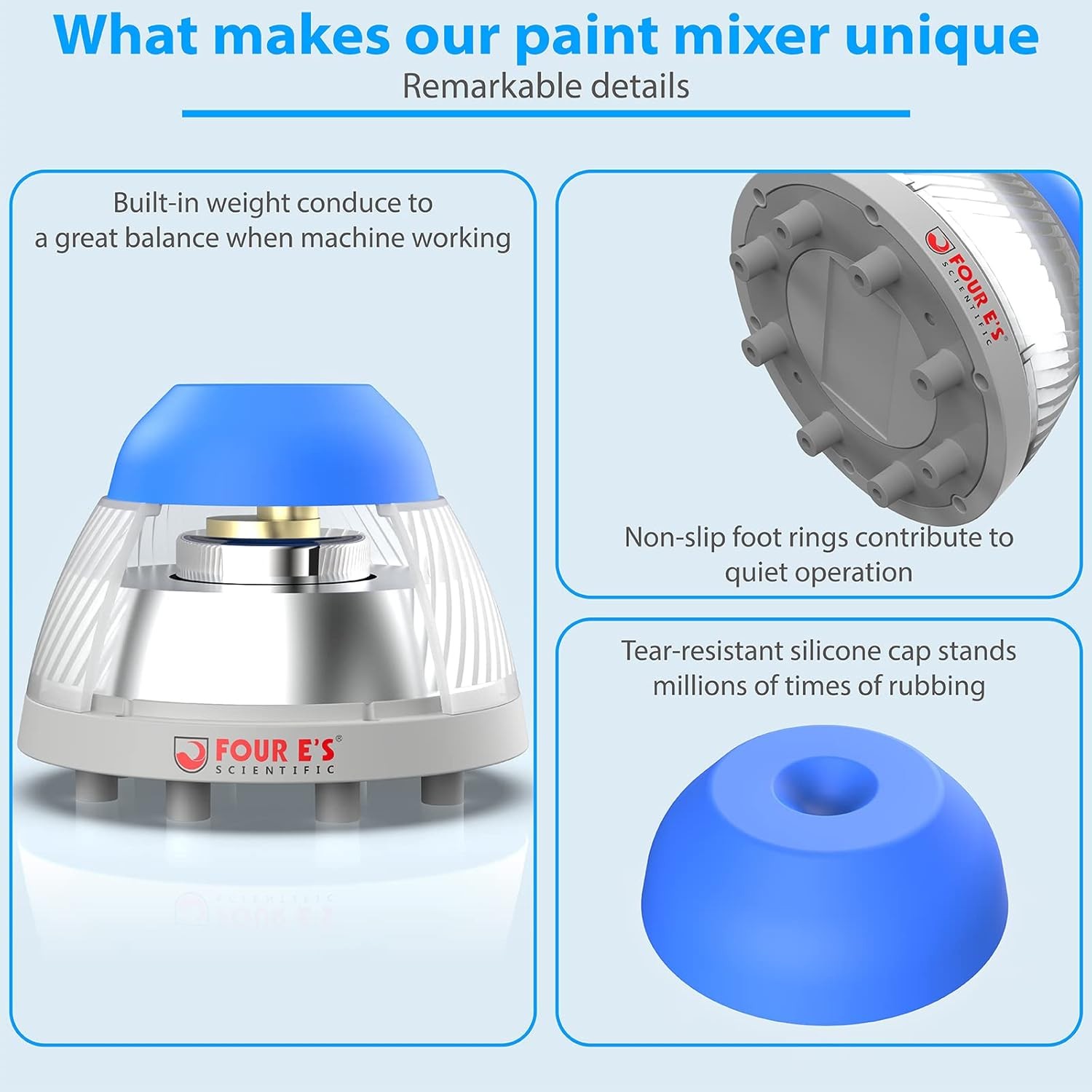 Mini Vortex Mixer 5000RPM Paint Mixer Shaker For Laboratory w/Cap Mixing Ball