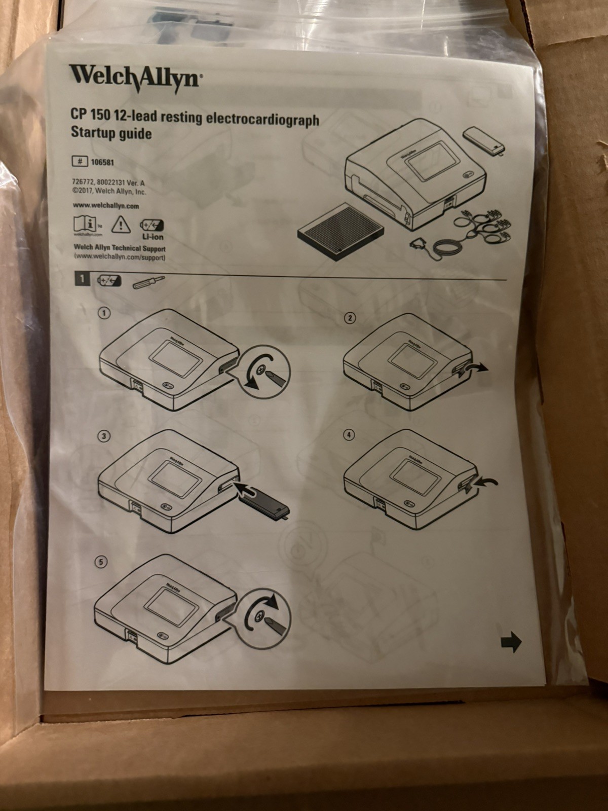 Sale: New in Box. Welch Allyn 12-Lead Resting Electrocardiograph, CP150A